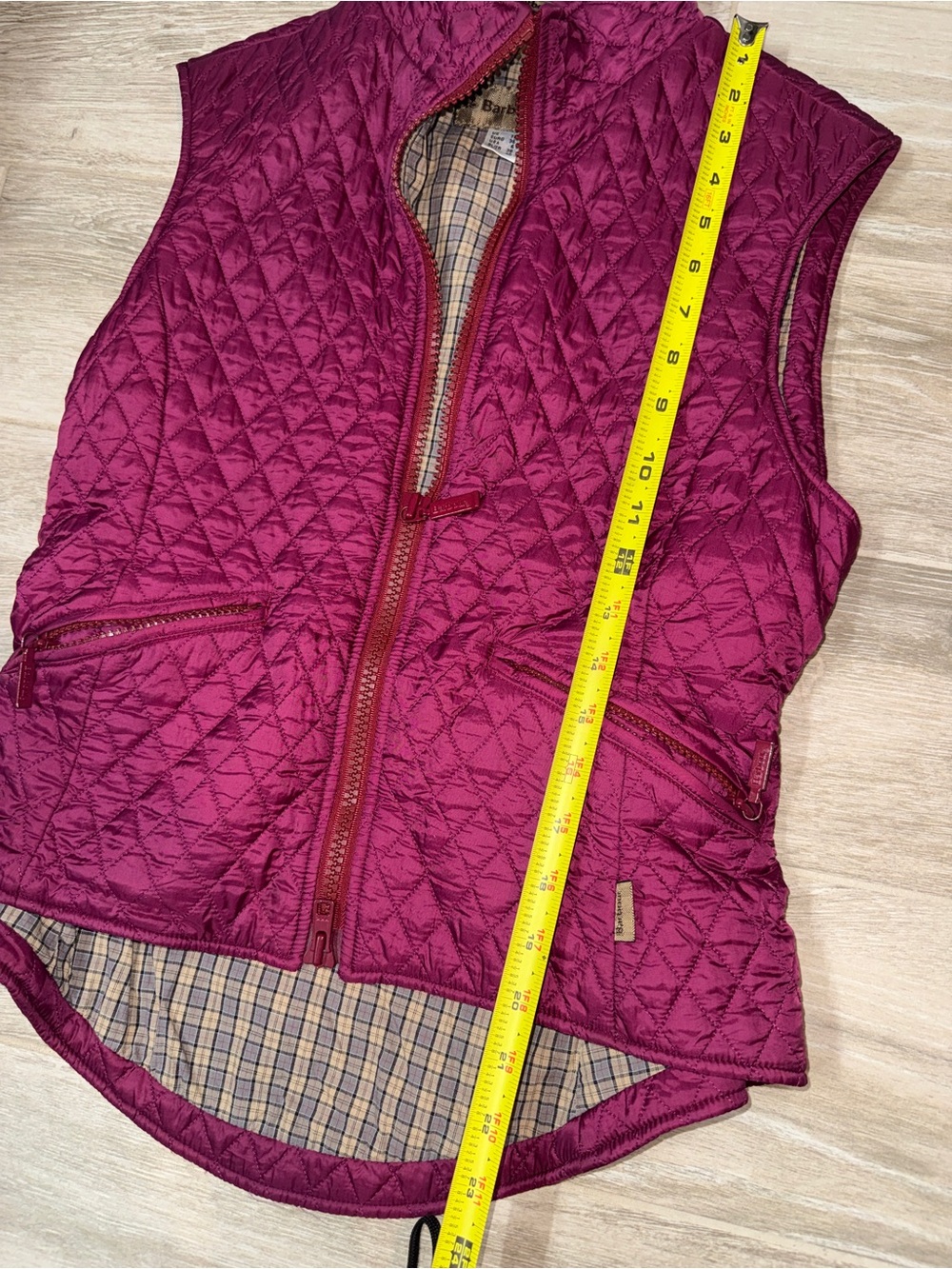 Vintage Barbour Burgundy Vest size 6